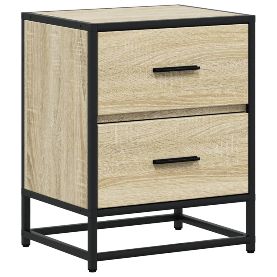 Nachtkastjes 2 st 40x31x50 cm bewerkt hout sonoma eikenkleurig