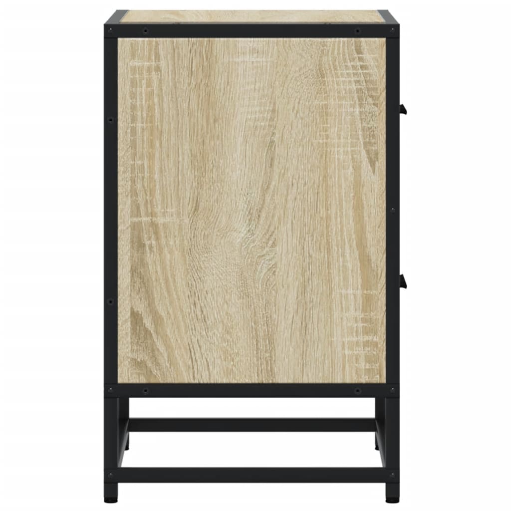 Nachtkastjes 2 st 40x31x50 cm bewerkt hout sonoma eikenkleurig