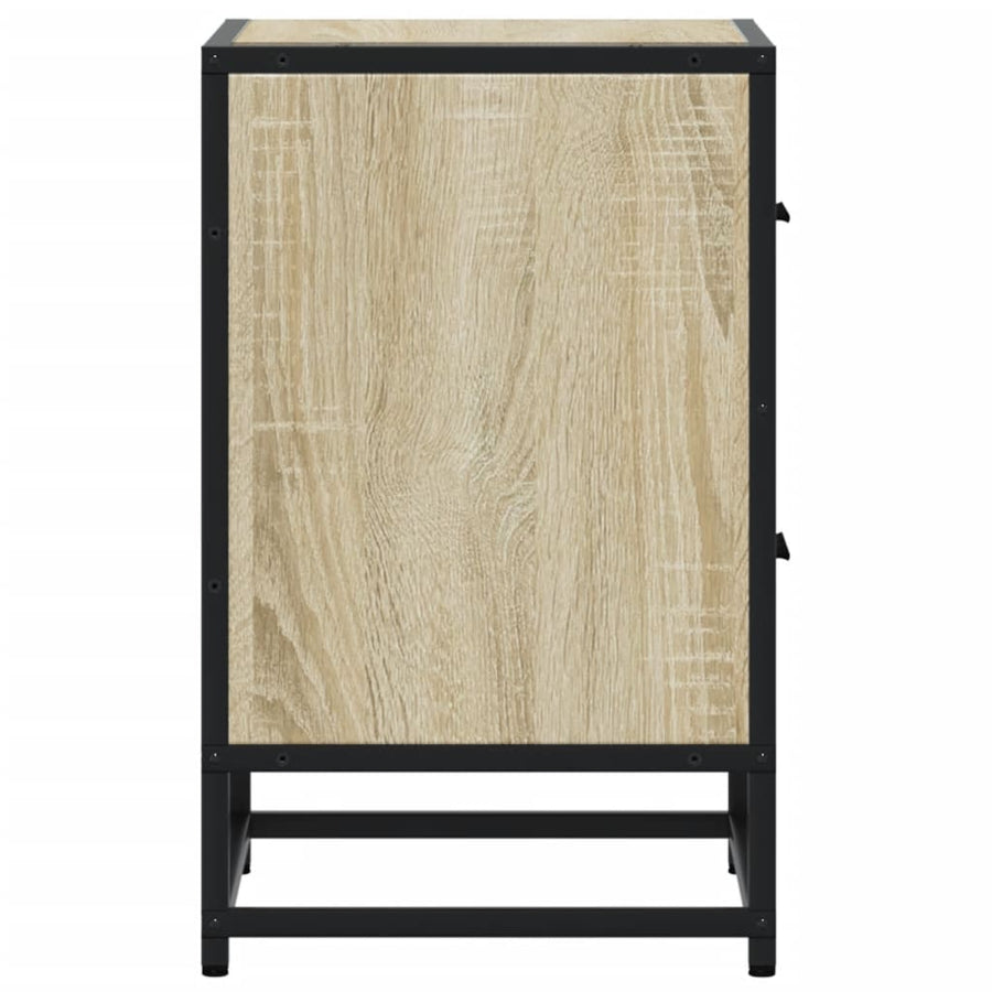 Nachtkastjes 2 st 40x31x50 cm bewerkt hout sonoma eikenkleurig