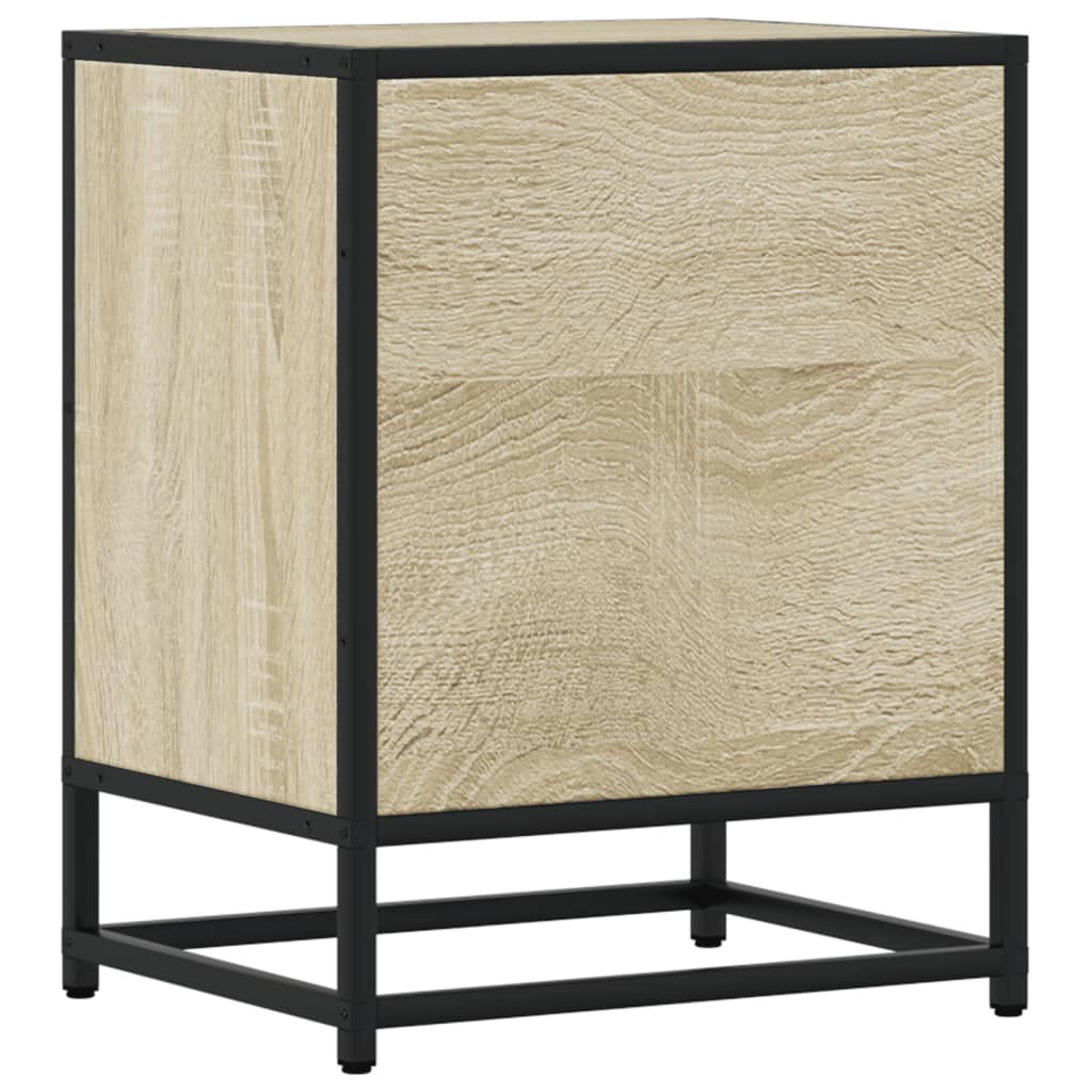 Nachtkastjes 2 st 40x31x50 cm bewerkt hout sonoma eikenkleurig