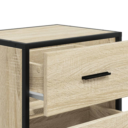 Nachtkastjes 2 st 40x31x50 cm bewerkt hout sonoma eikenkleurig