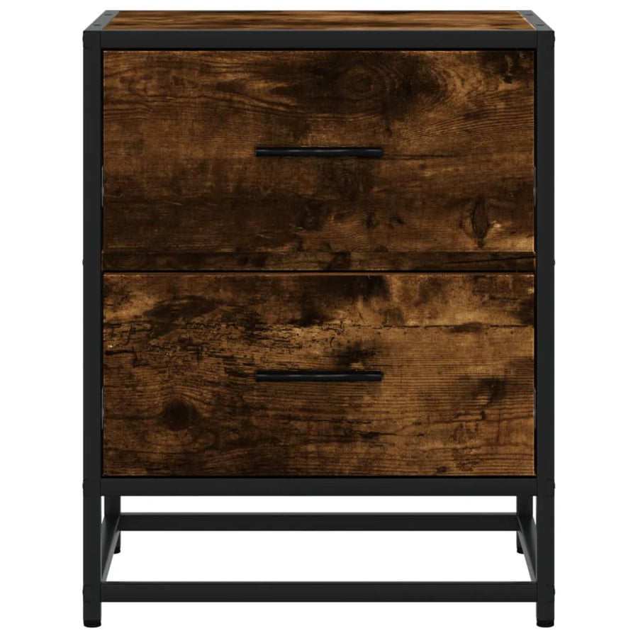 Nachtkastjes 2 st 40x31x50 cm bewerkt hout gerookt eikenkleurig