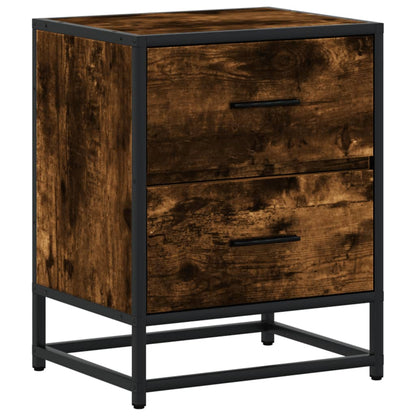 Nachtkastjes 2 st 40x31x50 cm bewerkt hout gerookt eikenkleurig