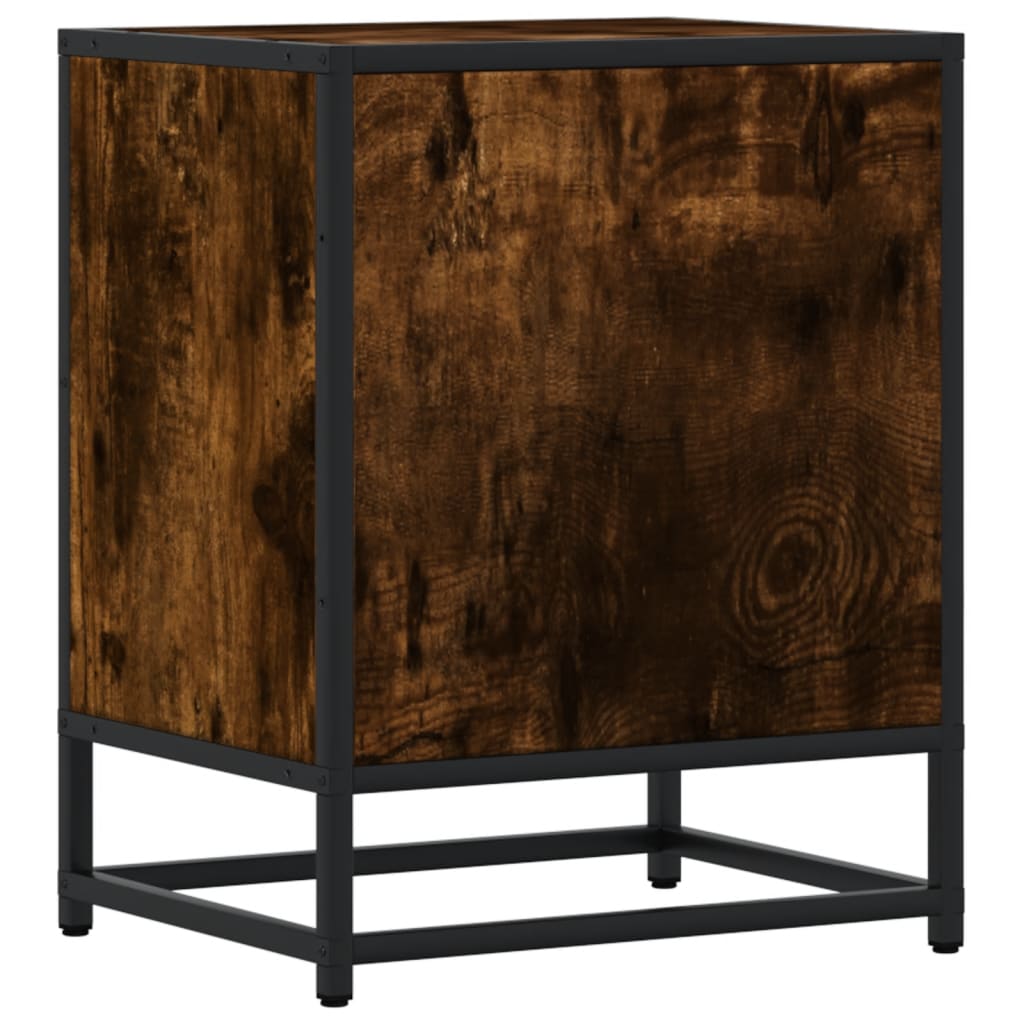 Nachtkastjes 2 st 40x31x50 cm bewerkt hout gerookt eikenkleurig