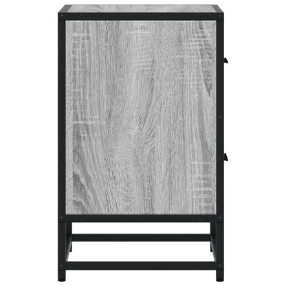 Nachtkastjes 2 st 40x31x50 cm bewerkt hout grijs sonoma eiken