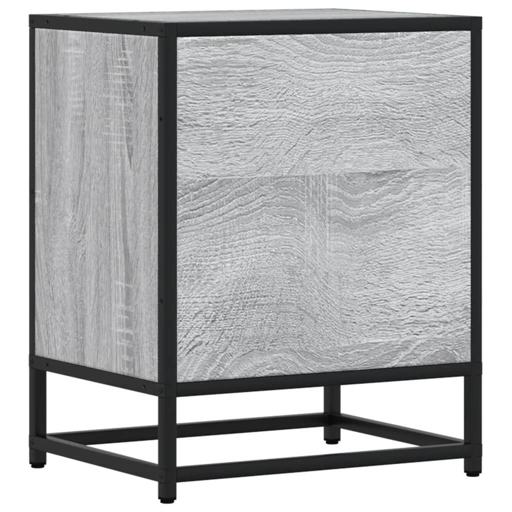 Nachtkastjes 2 st 40x31x50 cm bewerkt hout grijs sonoma eiken