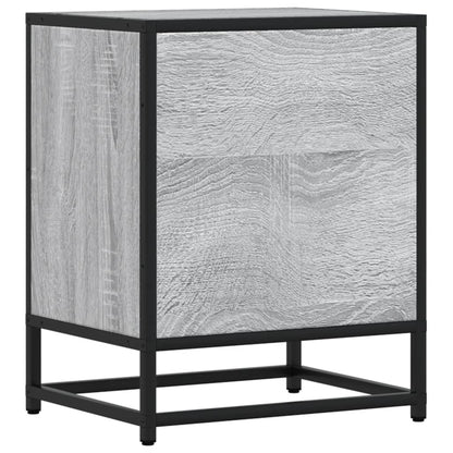 Nachtkastjes 2 st 40x31x50 cm bewerkt hout grijs sonoma eiken