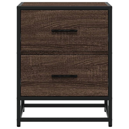 Nachtkastjes 2 st 40x31x50 cm bewerkt hout bruin eikenkleurig