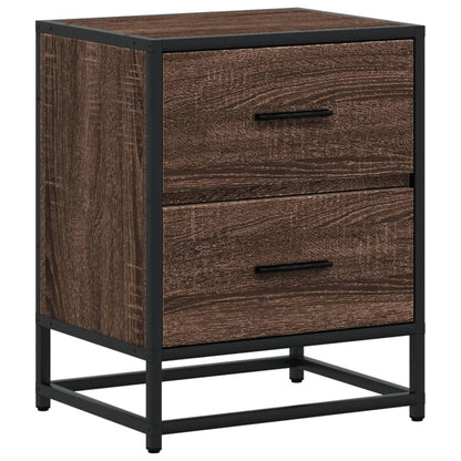 Nachtkastjes 2 st 40x31x50 cm bewerkt hout bruin eikenkleurig