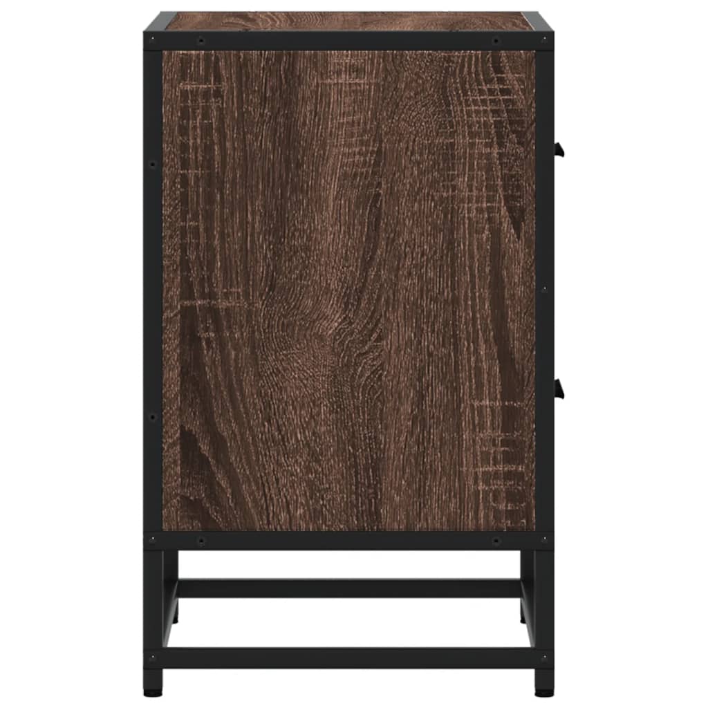 Nachtkastjes 2 st 40x31x50 cm bewerkt hout bruin eikenkleurig