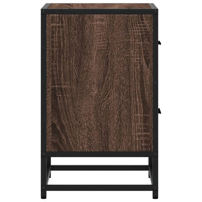 Nachtkastjes 2 st 40x31x50 cm bewerkt hout bruin eikenkleurig