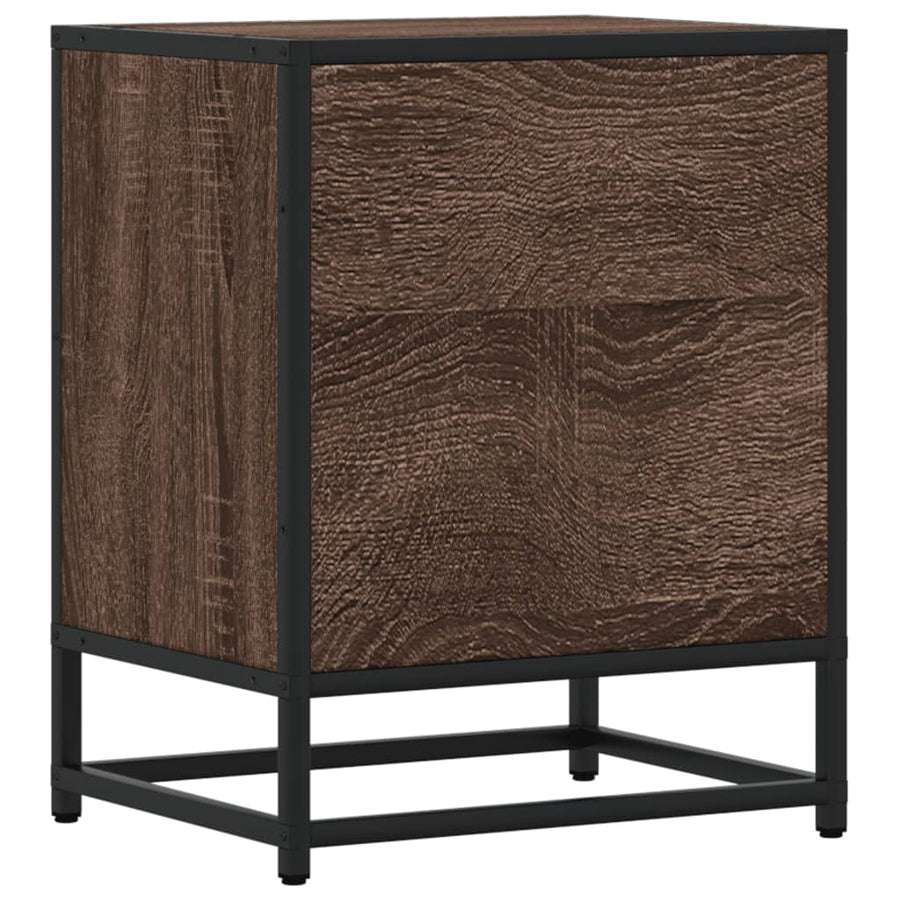 Nachtkastjes 2 st 40x31x50 cm bewerkt hout bruin eikenkleurig