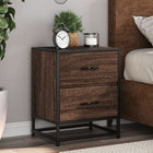 Nachtkastjes 2 st 40x31x50 cm bewerkt hout bruin