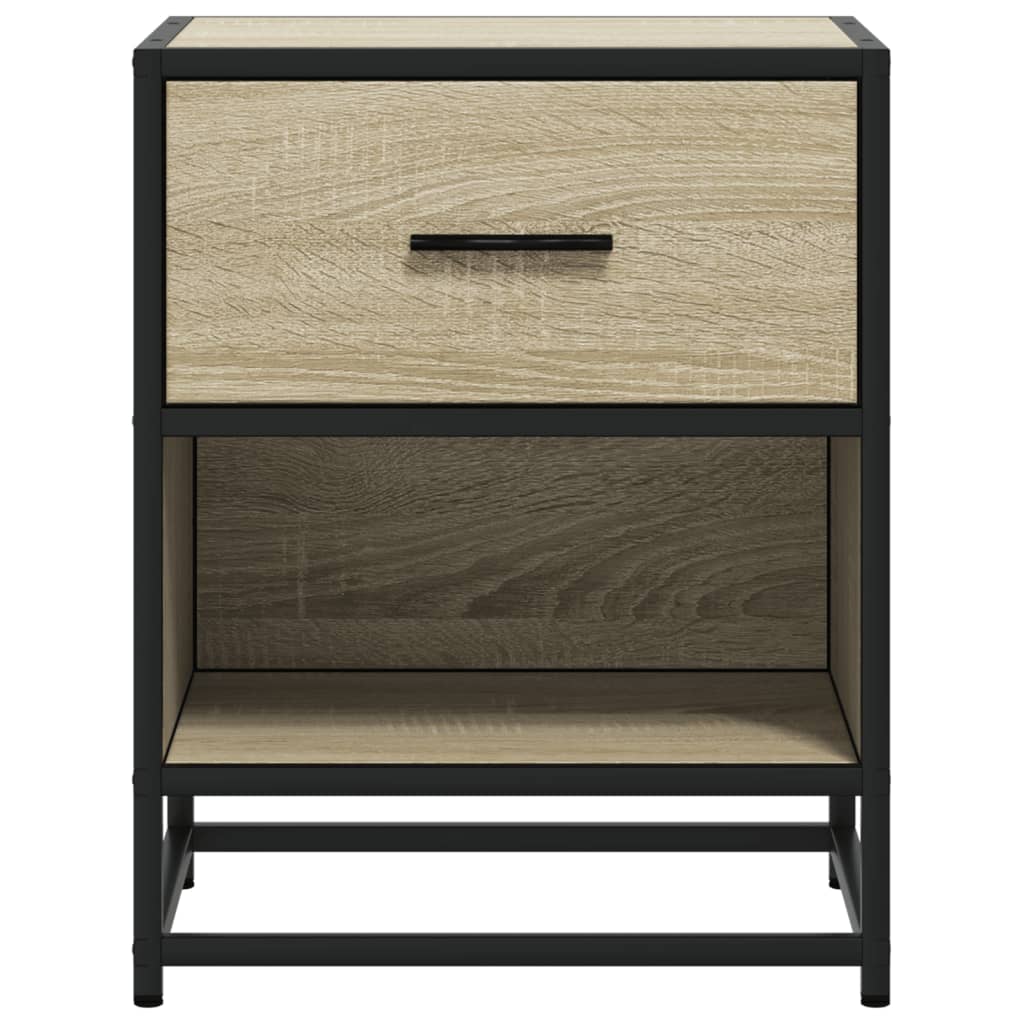 Nachtkastje 40x31x50 cm bewerkt hout sonoma eikenkleurig