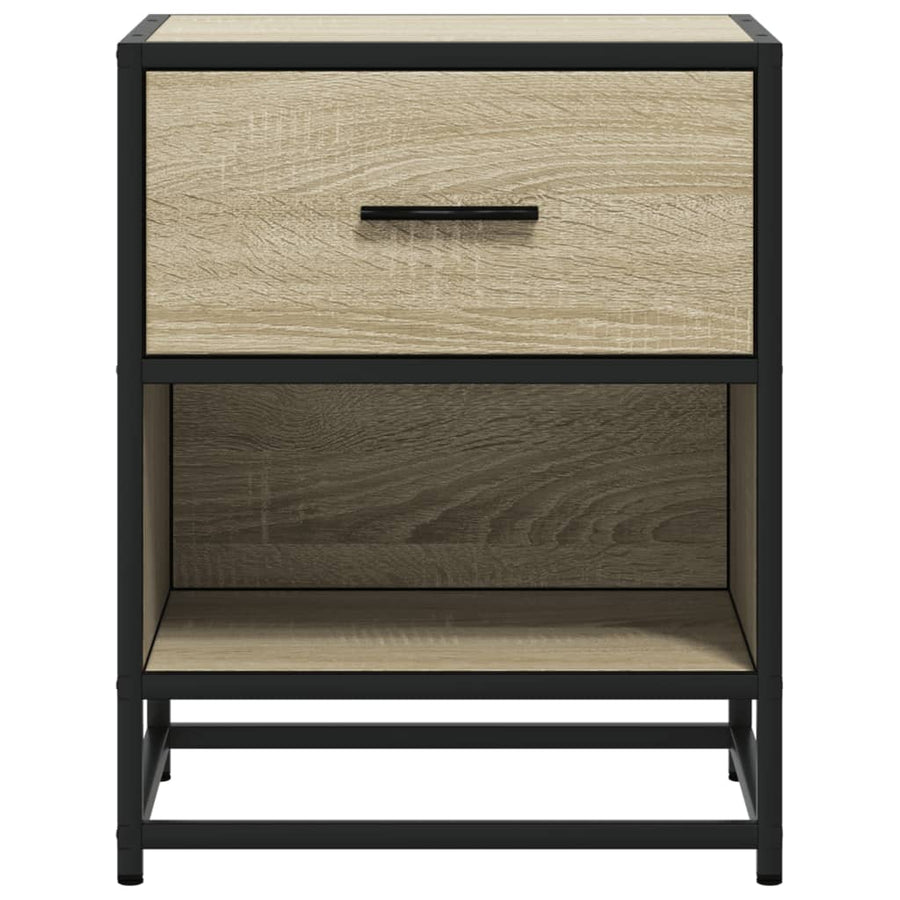 Nachtkastje 40x31x50 cm bewerkt hout sonoma eikenkleurig