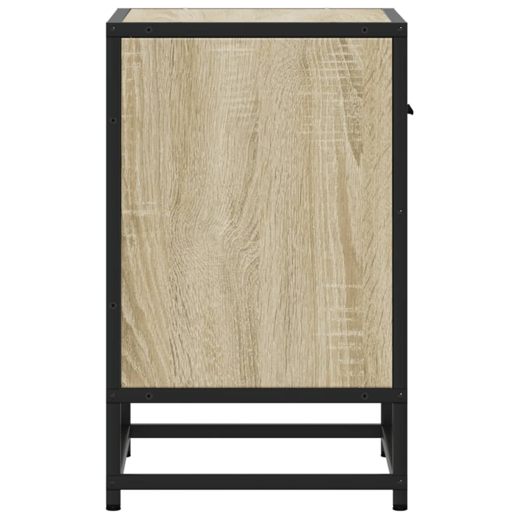 Nachtkastje 40x31x50 cm bewerkt hout sonoma eikenkleurig