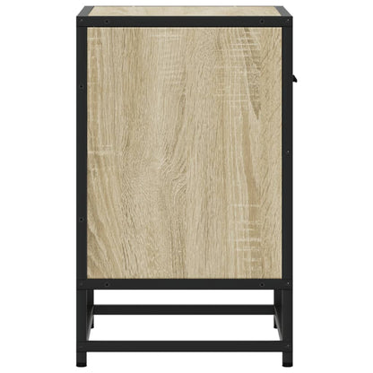 Nachtkastje 40x31x50 cm bewerkt hout sonoma eikenkleurig