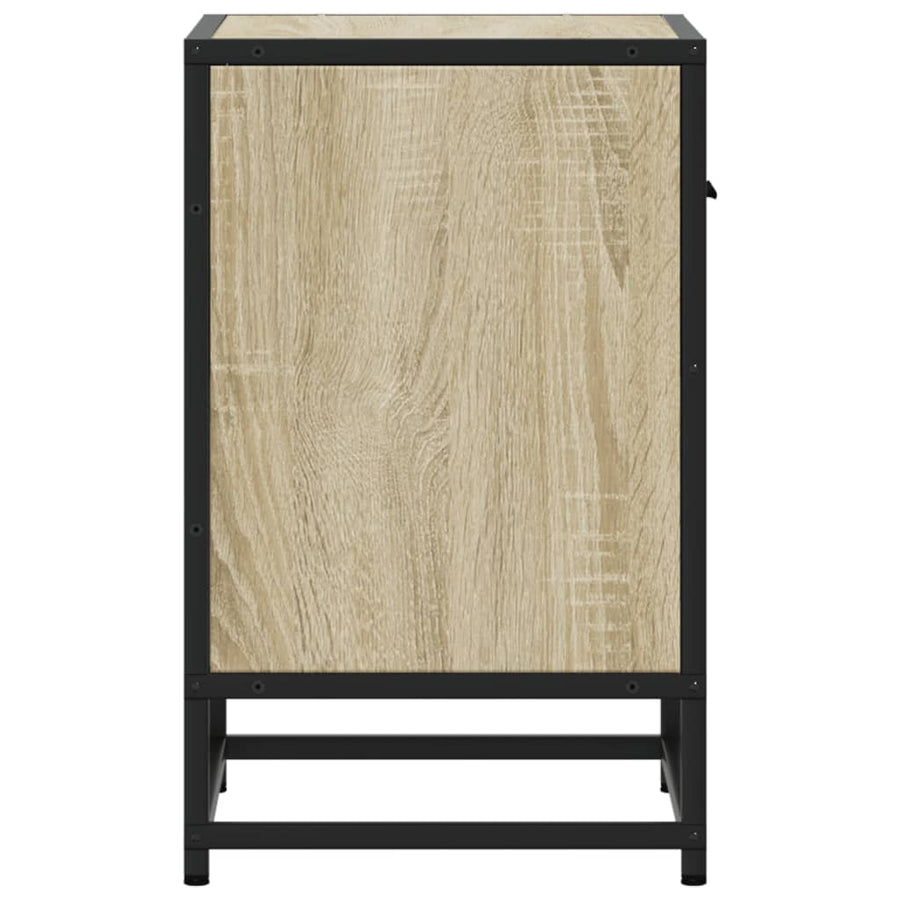 Nachtkastje 40x31x50 cm bewerkt hout sonoma eikenkleurig