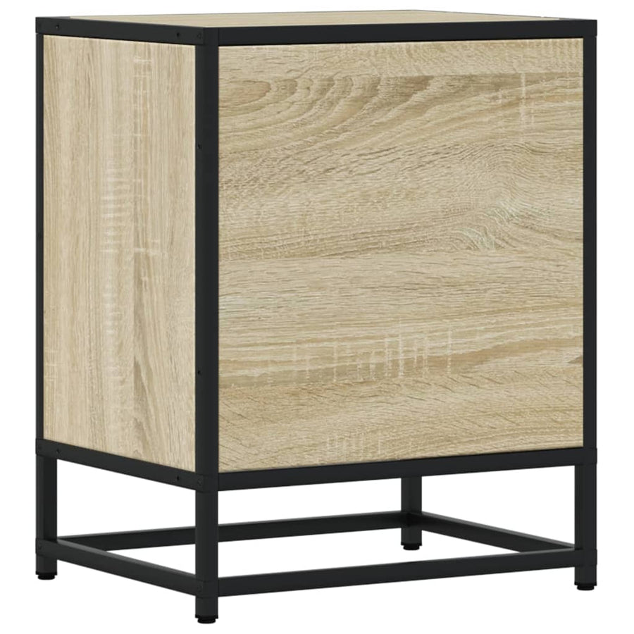 Nachtkastje 40x31x50 cm bewerkt hout sonoma eikenkleurig