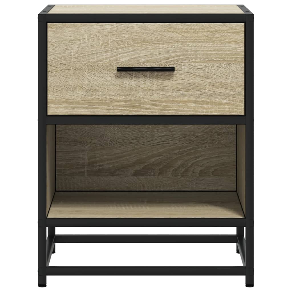Nachtkastjes 2 st 40x31x50 cm bewerkt hout sonoma eikenkleurig