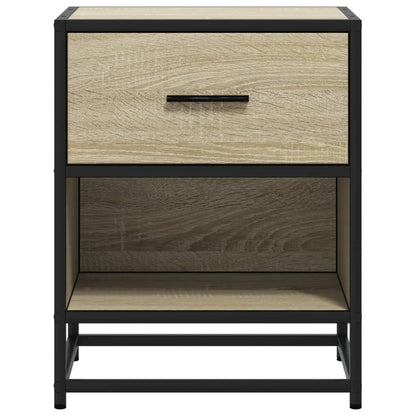 Nachtkastjes 2 st 40x31x50 cm bewerkt hout sonoma eikenkleurig