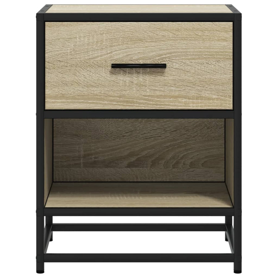 Nachtkastjes 2 st 40x31x50 cm bewerkt hout sonoma eikenkleurig