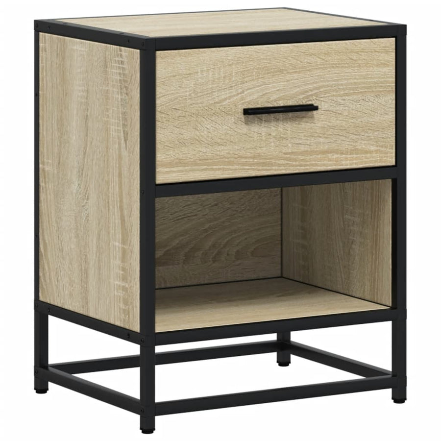 Nachtkastjes 2 st 40x31x50 cm bewerkt hout sonoma eikenkleurig