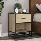 Nachtkastjes 2 st 40x31x50 cm bewerkt hout sonoma eiken