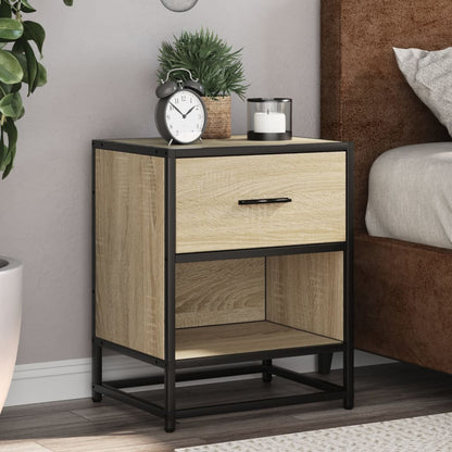 Nachtkastjes 2 st 40x31x50 cm bewerkt hout sonoma eikenkleurig