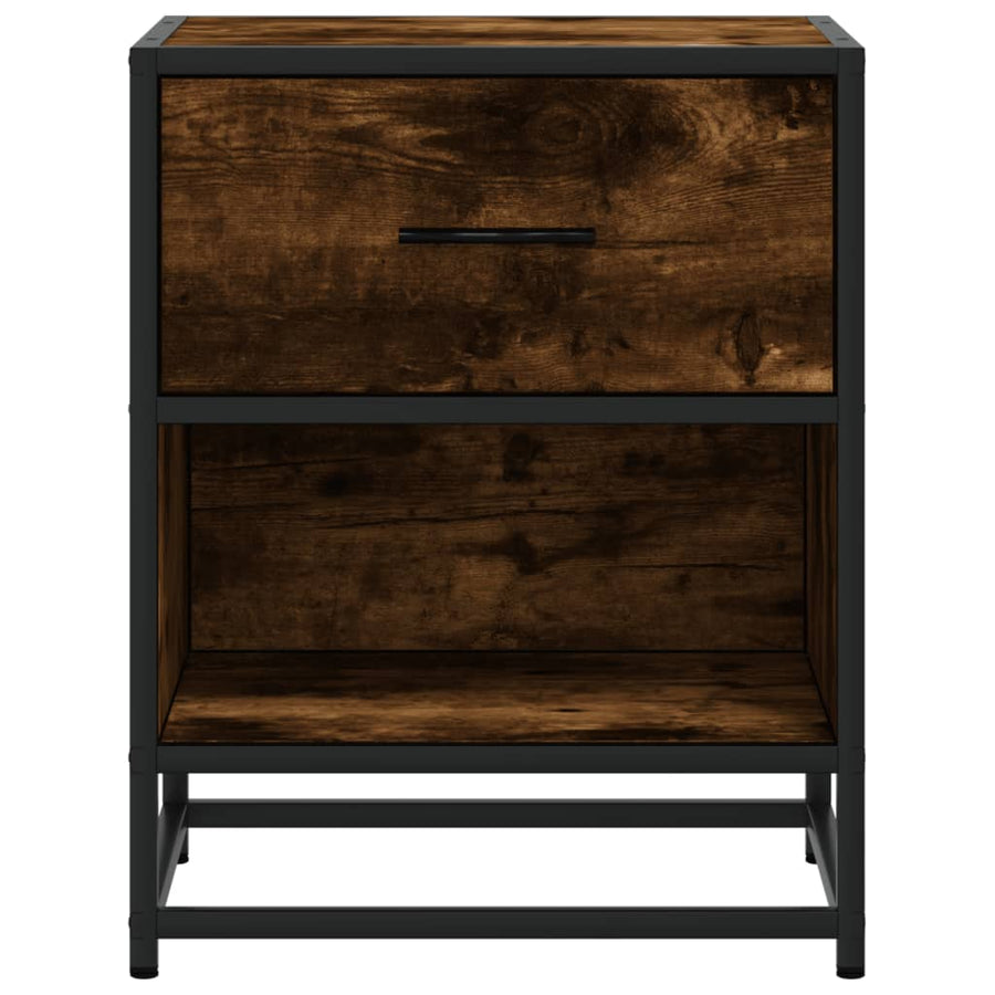Nachtkastjes 2 st 40x31x50 cm bewerkt hout gerookt eikenkleurig