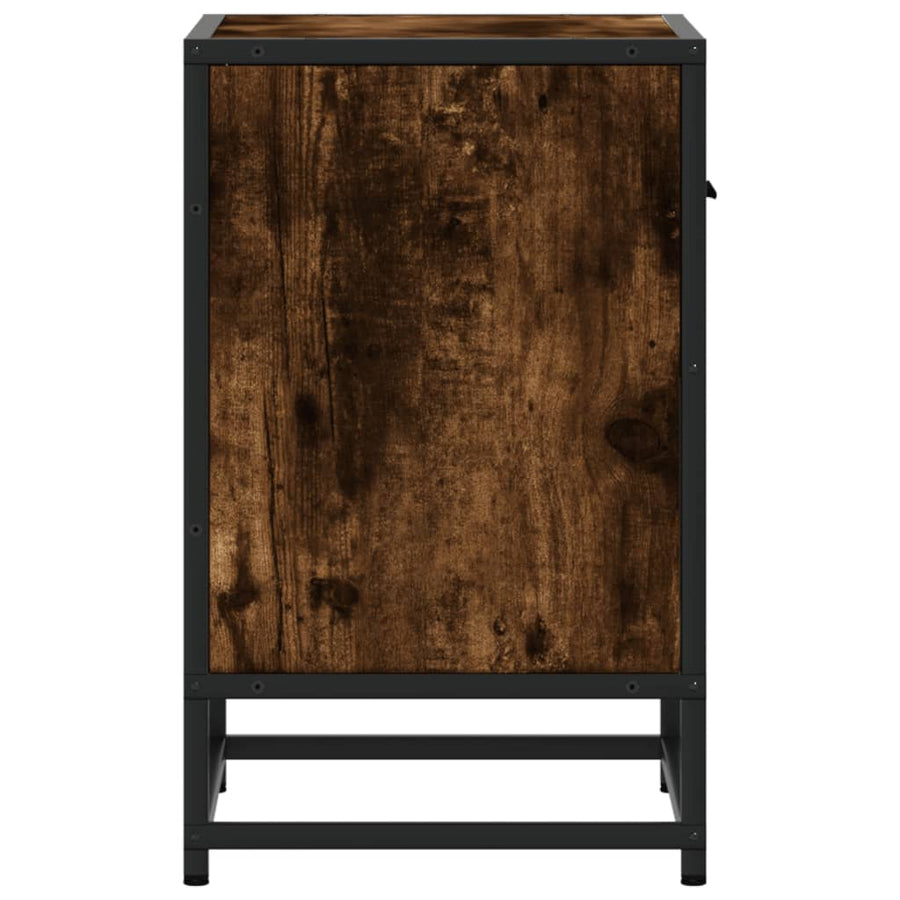 Nachtkastjes 2 st 40x31x50 cm bewerkt hout gerookt eikenkleurig
