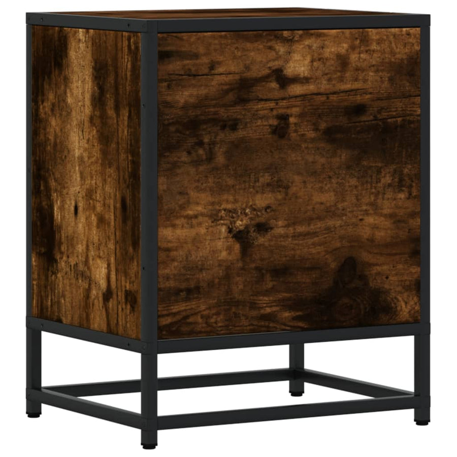 Nachtkastjes 2 st 40x31x50 cm bewerkt hout gerookt eikenkleurig