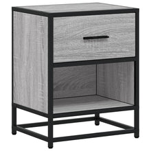 Nachtkastje 40x31x50 cm bewerkt hout grijs sonoma eikenkleurig