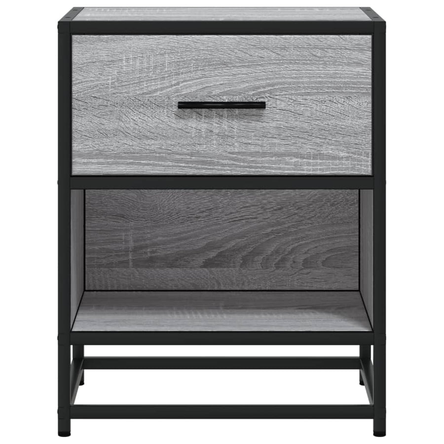 Nachtkastjes 2 st 40x31x50 cm bewerkt hout grijs sonoma eiken