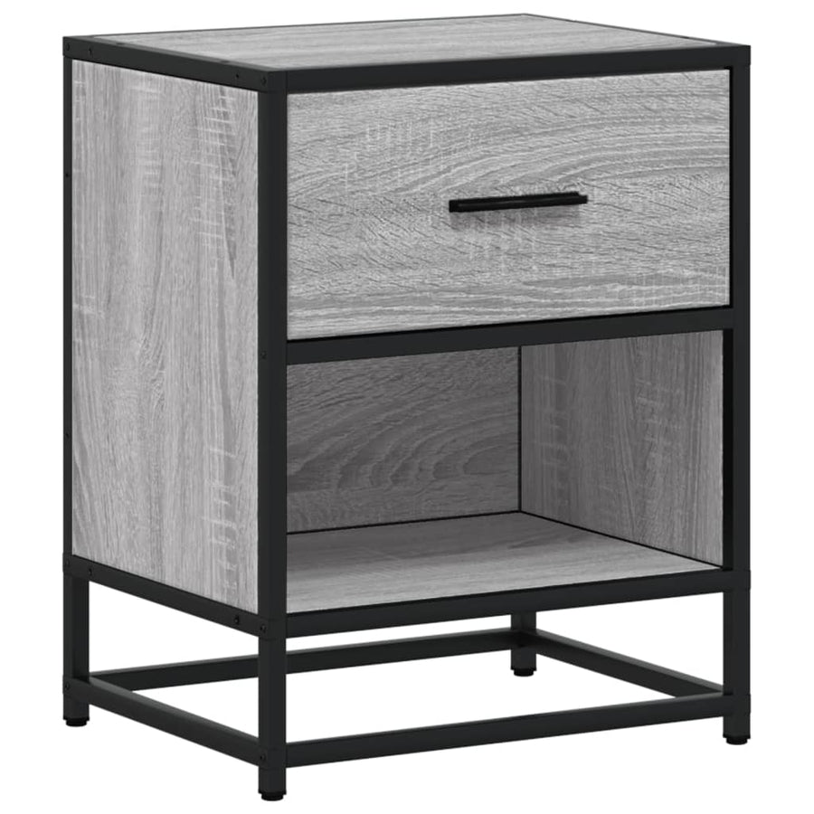 Nachtkastjes 2 st 40x31x50 cm bewerkt hout grijs sonoma eiken