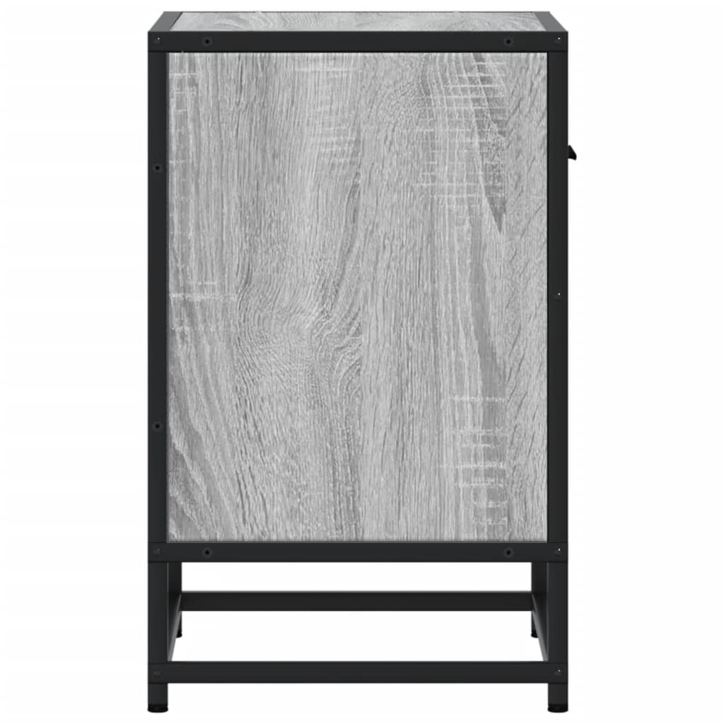 Nachtkastjes 2 st 40x31x50 cm bewerkt hout grijs sonoma eiken