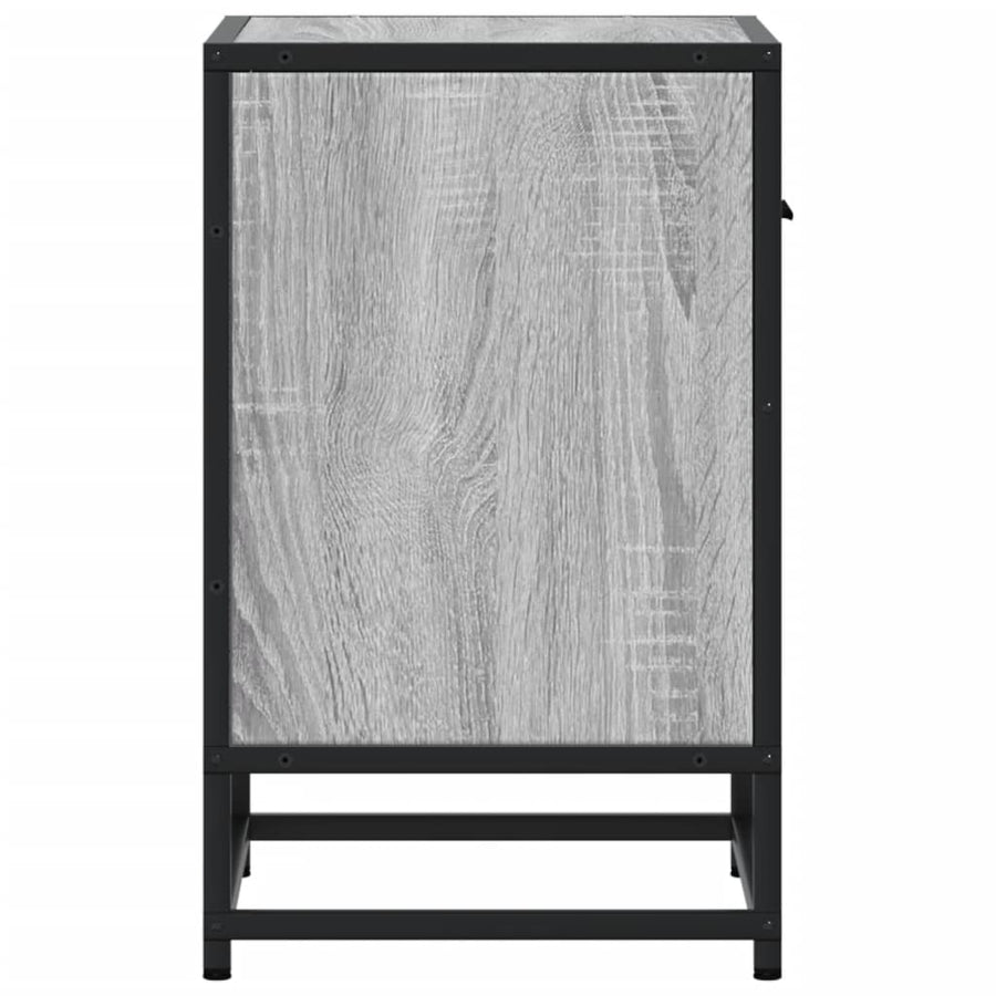 Nachtkastjes 2 st 40x31x50 cm bewerkt hout grijs sonoma eiken