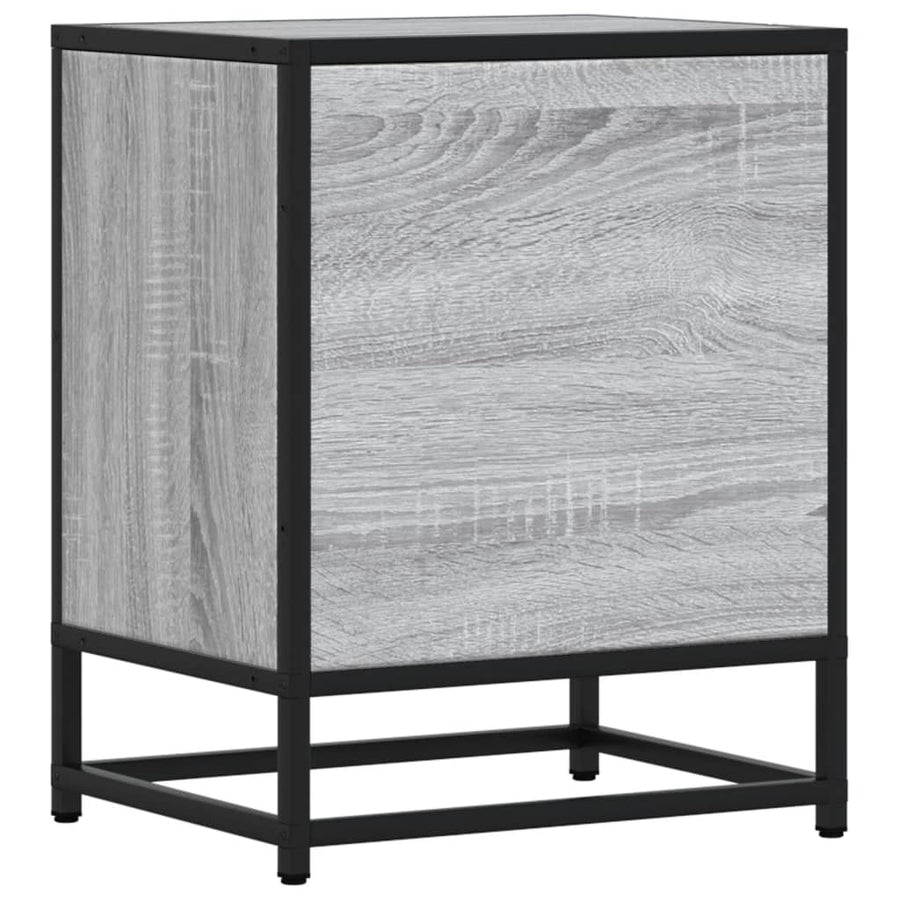 Nachtkastjes 2 st 40x31x50 cm bewerkt hout grijs sonoma eiken