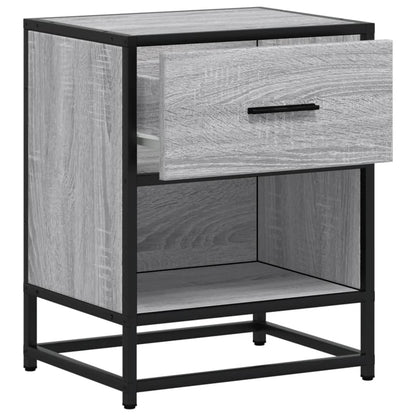 Nachtkastjes 2 st 40x31x50 cm bewerkt hout grijs sonoma eiken