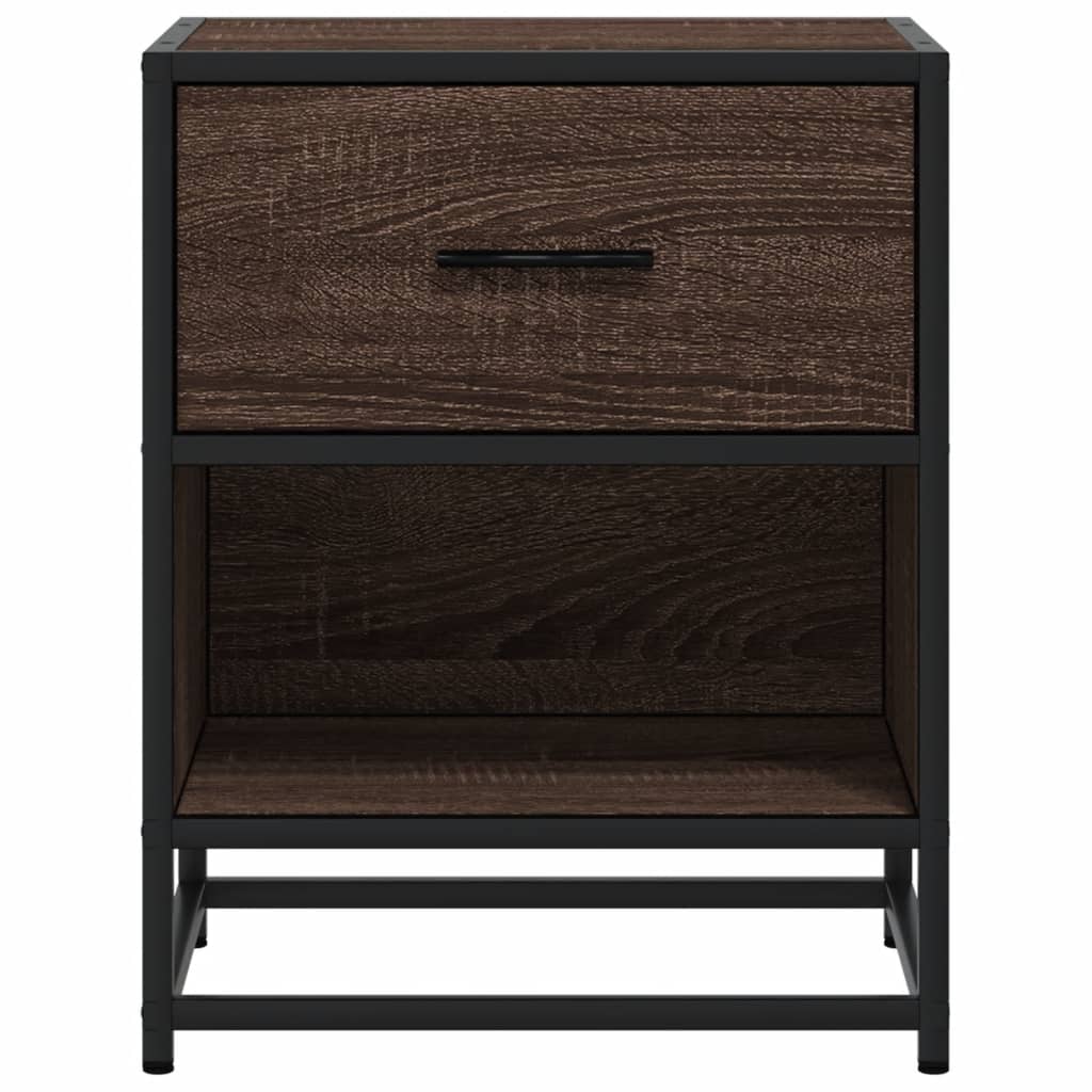 Nachtkastjes 2 st 40x31x50 cm bewerkt hout bruin eikenkleurig