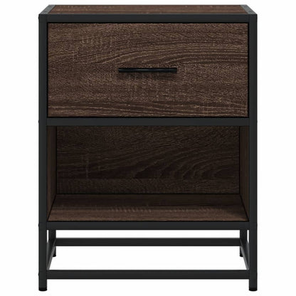 Nachtkastjes 2 st 40x31x50 cm bewerkt hout bruin eikenkleurig