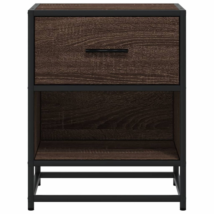 Nachtkastjes 2 st 40x31x50 cm bewerkt hout bruin eikenkleurig