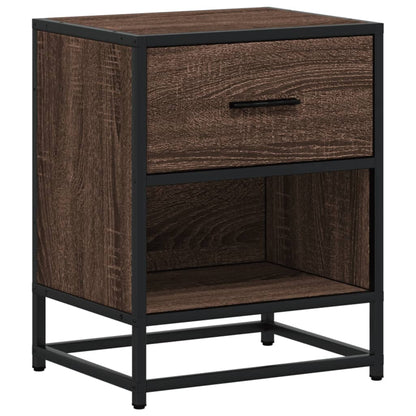 Nachtkastjes 2 st 40x31x50 cm bewerkt hout bruin eikenkleurig