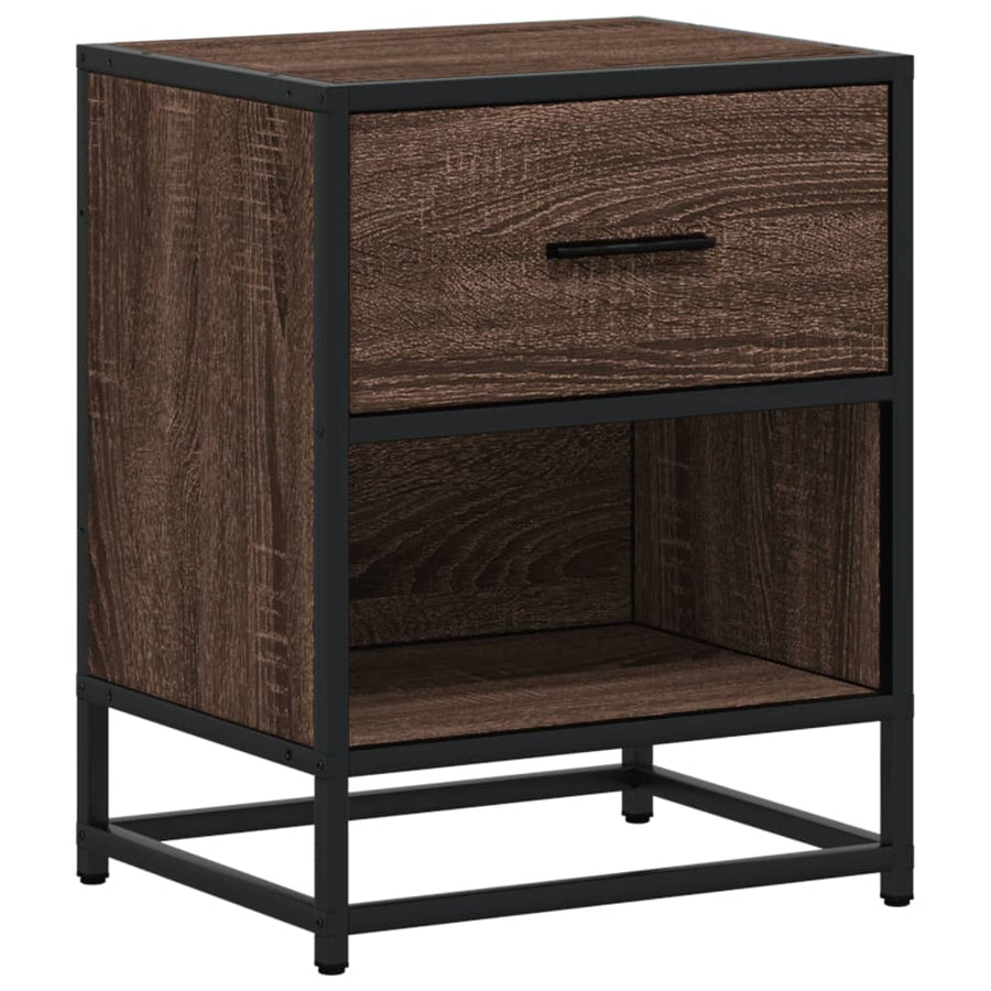 Nachtkastjes 2 st 40x31x50 cm bewerkt hout bruin eikenkleurig