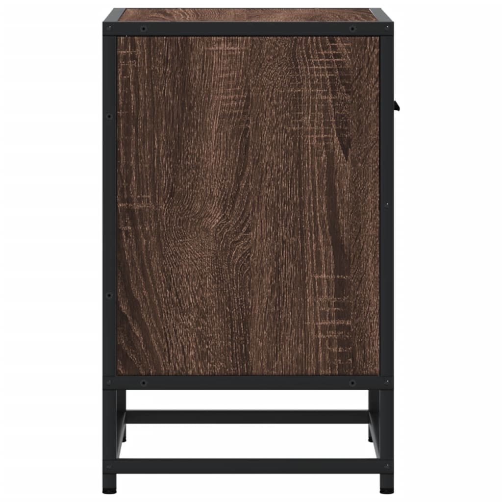 Nachtkastjes 2 st 40x31x50 cm bewerkt hout bruin eikenkleurig