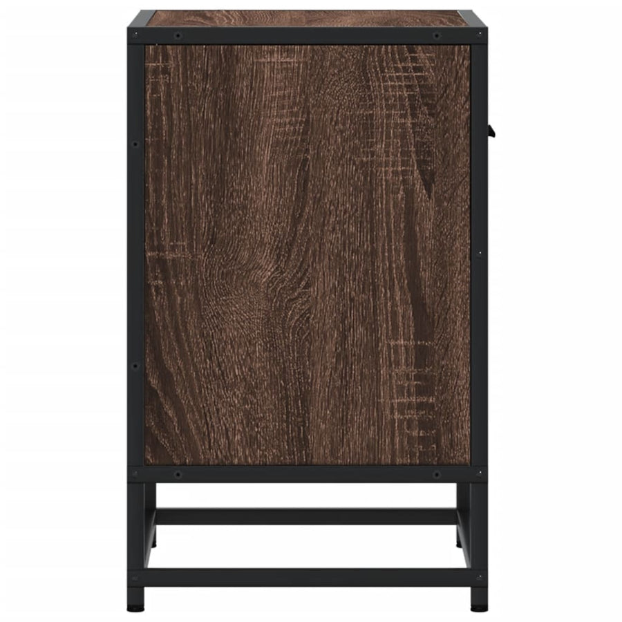 Nachtkastjes 2 st 40x31x50 cm bewerkt hout bruin eikenkleurig