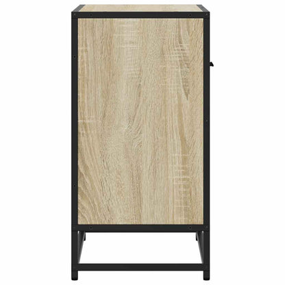 Nachtkastje 60x31x60 cm bewerkt hout en metaal sonoma eiken