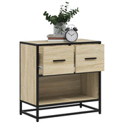 Nachtkastje 60x31x60 cm bewerkt hout metaal