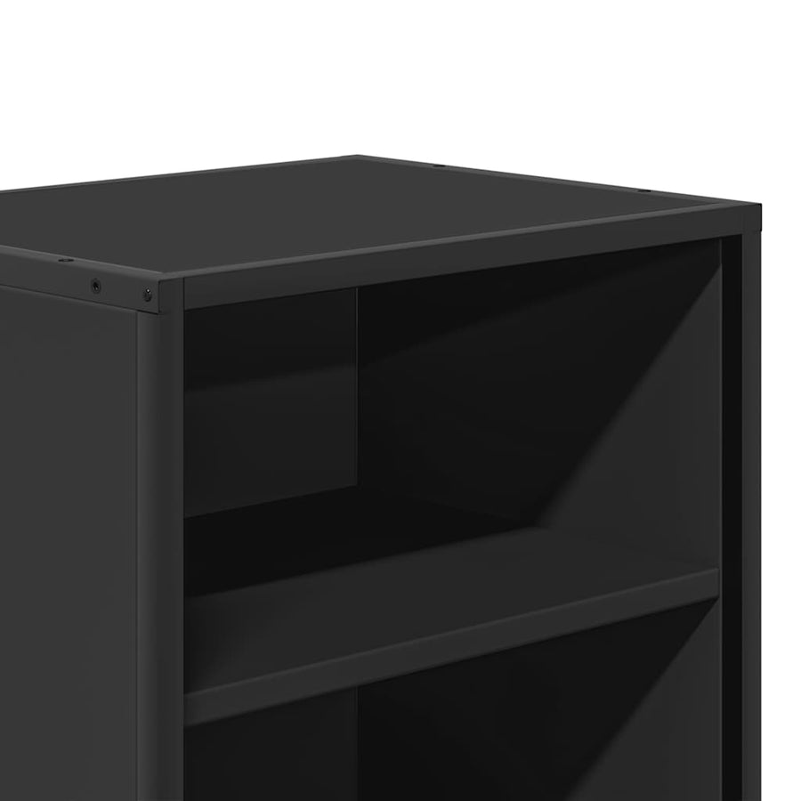 Nachtkastjes 2 st 40x31x50 cm bewerkt hout en metaal zwart
