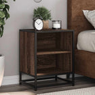 Nachtkastjes 2 st 40x31x50 cm bewerkt hout metaal